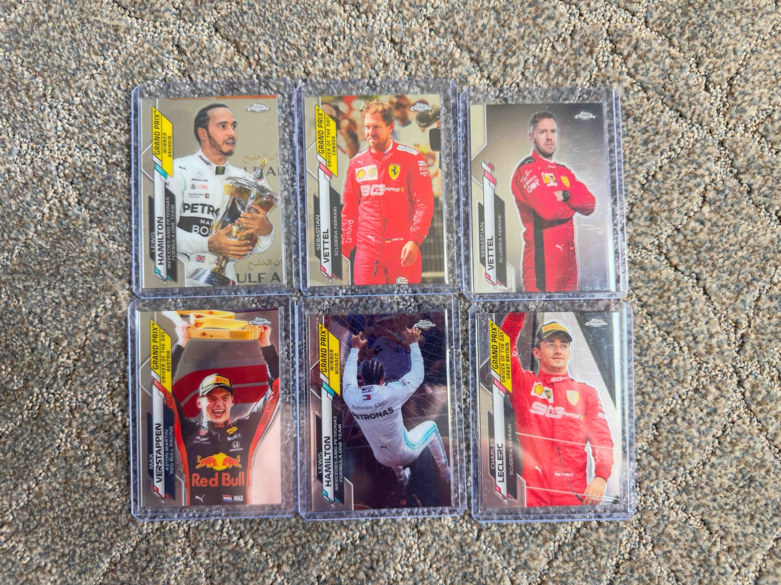 2020 Topps Chrome F1 Formula 1 Lot 69 Cards Hamilton Verstappen Leclerc Vettel