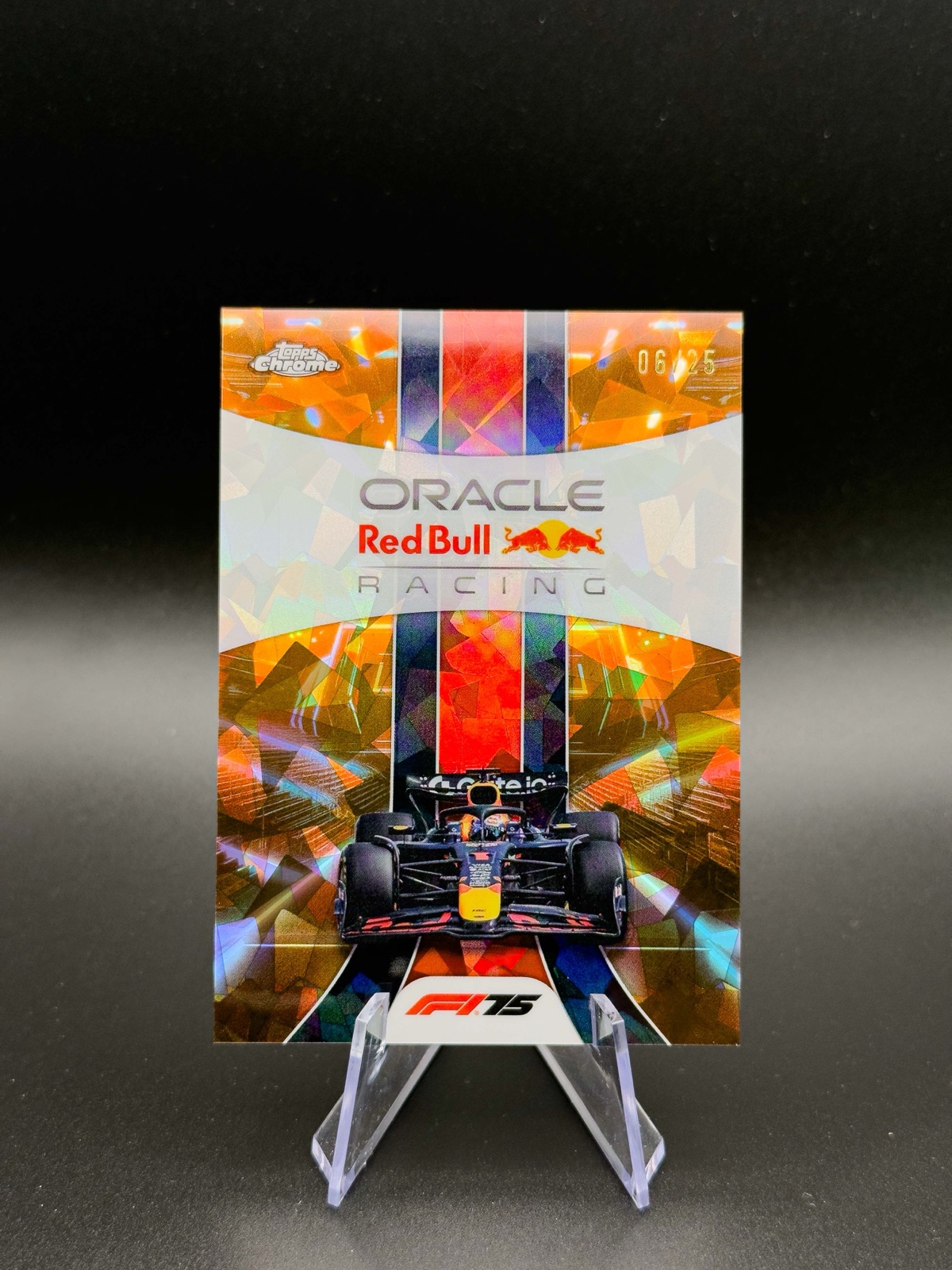 2025 Topps Chrome F1 Oracle Red Bull Racing Team #174 Orange Sapphire /25