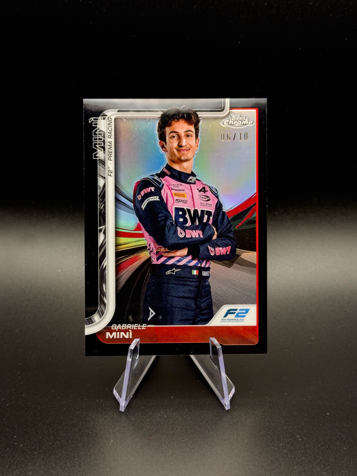 2025 Topps Chrome F1 Gabriele Mini #29 F2 Drivers, Black Ref /10