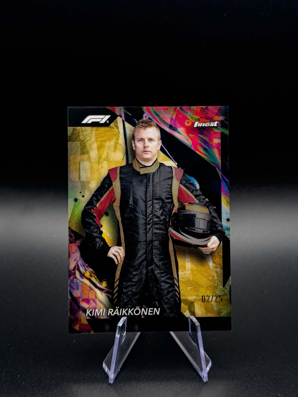 2024 Topps Finest F1 Kimi Raikkonen #118 Gold Ref, Uncommon /25