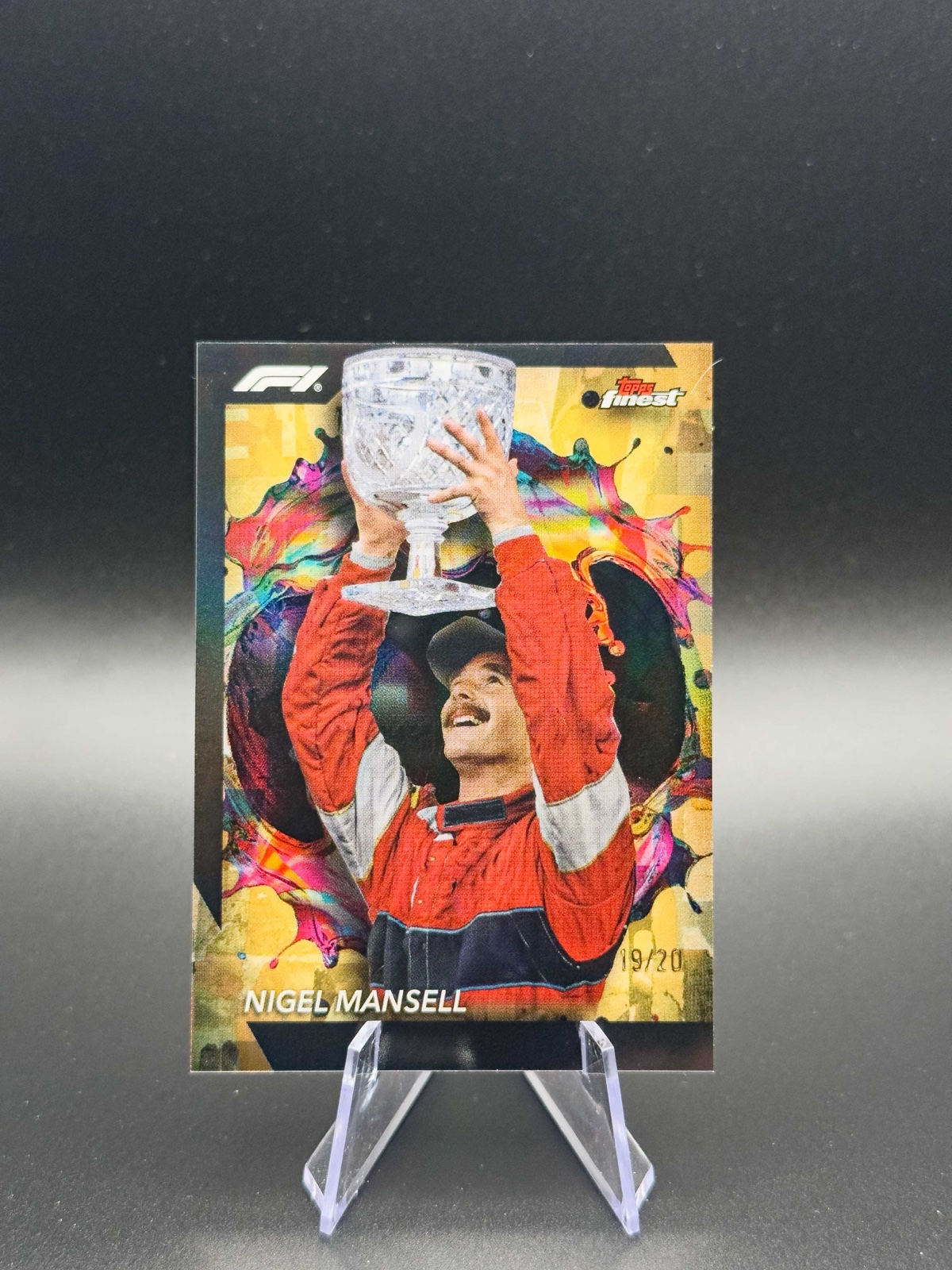 2024 Topps Finest F1 Nigel Mansell #293 Gold Ref /20