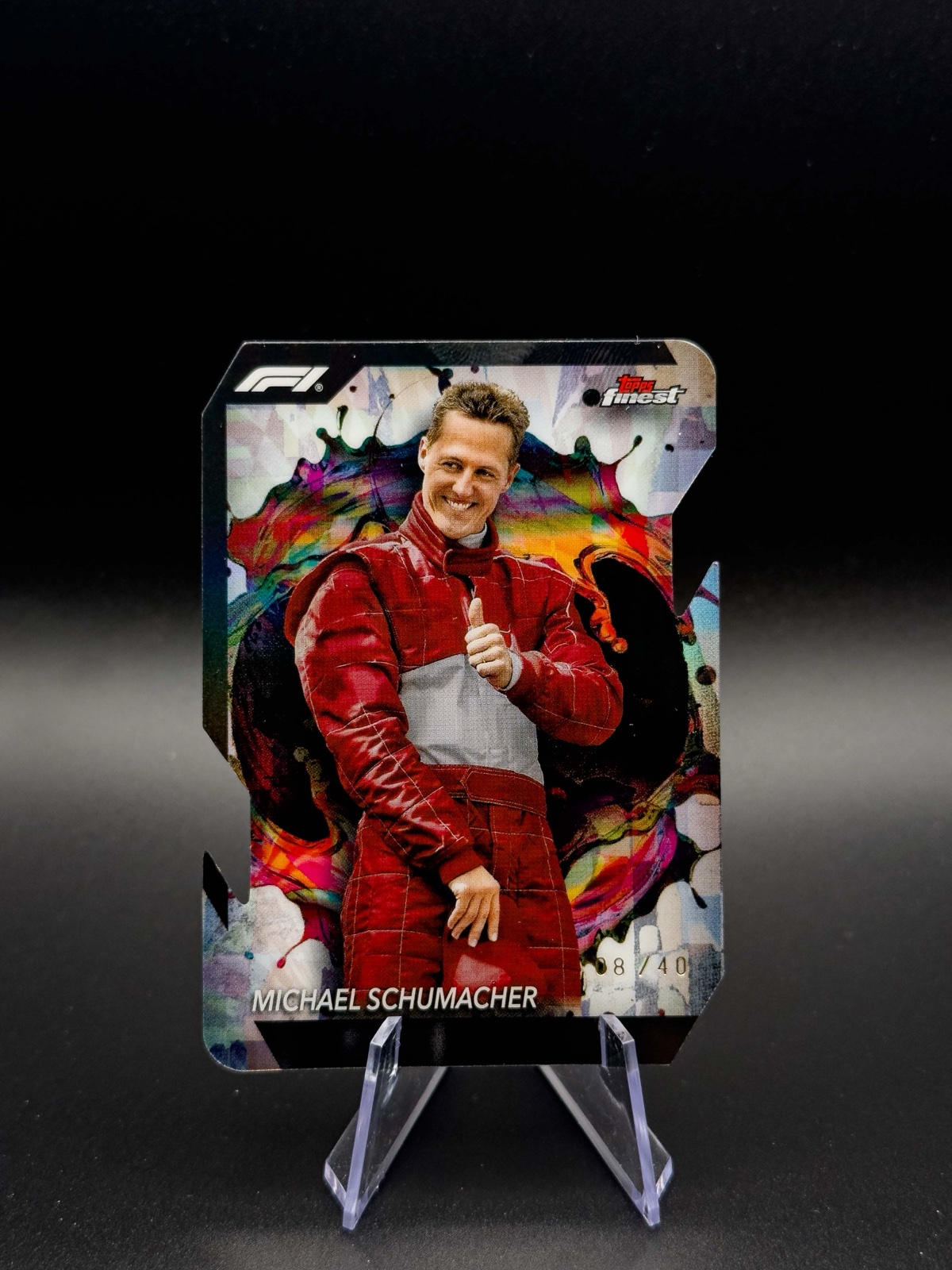 2024 Topps Finest F1 Michael Schumacher #283 Die-Cut Ref, White /40